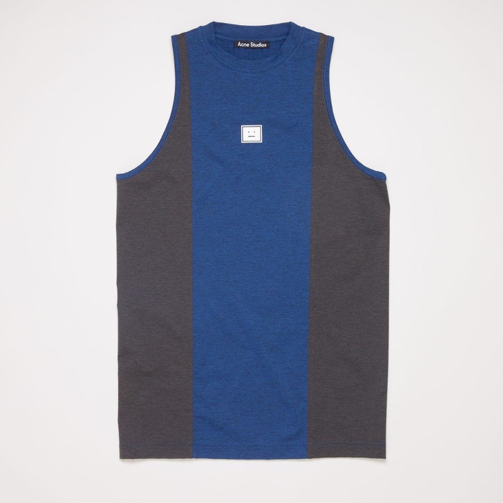 ACNE STUDIOS navy black color block tank top (unisex)